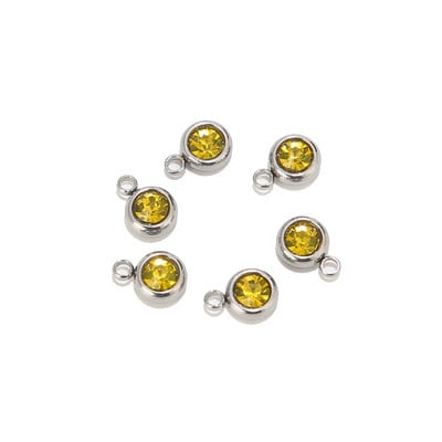 10 komada Zlatni kamenčić od nehrđajućeg čelika Kristalni privjesci Dodaci za Ogrlicu Narukvica Izrada nakita