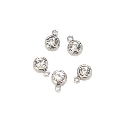 10 komada Zlatni kamenčić od nehrđajućeg čelika Kristalni privjesci Dodaci za Ogrlicu Narukvica Izrada nakita