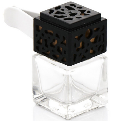 Sticlă pătrată de parfum pentru mașină Sticlă goală, ulei esențial de parfum, difuzor de durată cu clemă, consumabile de decorare pentru priza de aer automată