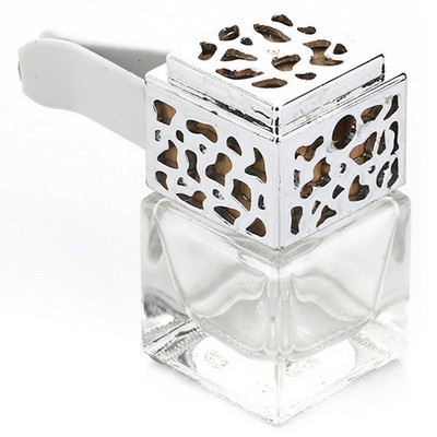 Sticlă pătrată de parfum pentru mașină Sticlă goală, ulei esențial de parfum, difuzor de durată cu clemă, consumabile de decorare pentru priza de aer automată