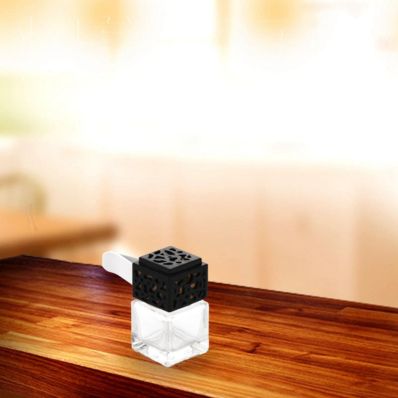 Sticlă pătrată de parfum pentru mașină Sticlă goală, ulei esențial de parfum, difuzor de durată cu clemă, consumabile de decorare pentru priza de aer automată