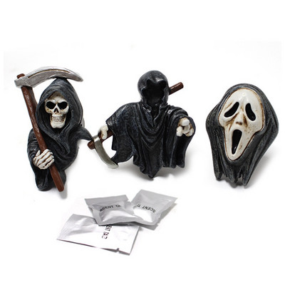 Tema Noći vještica Osvježivač zraka za automobile Smola Lubanja Stezaljke za ventilacijski otvor Glava lubanje Parfem za automobile za žene Djevojke Muškarci Ukrasi interijera automobila