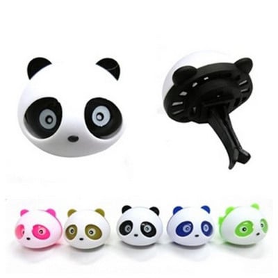 2 DB Aranyos Panda autóformázó légfrissítő parfüm ambientador para auto szellőzőnyílások díszítéséhez autószagú ízek kiegészítők
