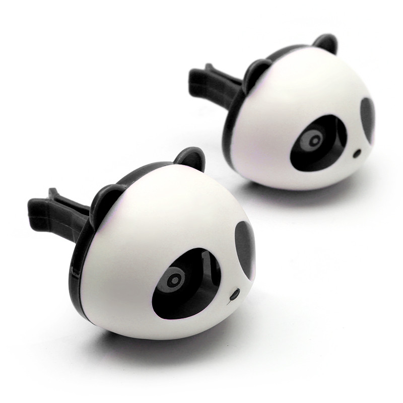 2 DB Aranyos Panda autóformázó légfrissítő parfüm ambientador para auto szellőzőnyílások díszítéséhez autószagú ízek kiegészítők