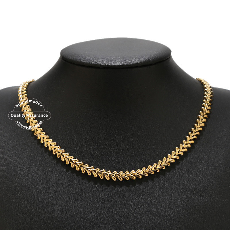 Lanțuri din oțel inoxidabil de 1 metru, 6 mm, din aur, lanț de pește, pentru femei, colier, bijuterii