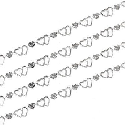 1 méteres rozsdamentes acél arany kézzel készített Heart Moon Star Link láncok női nyaklánc karkötő bokalánc készítési kellékek