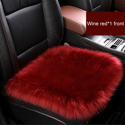Κάλυμμα καθίσματος αυτοκινήτου από ψεύτικη γούνα Προστατευτικό μαξιλάρι αυτοκινήτου Forros Para Asientos Autos Λούτρινο Χειμερινό Ζεστό Χαλάκι Καθισμάτων για Audi Peugeot