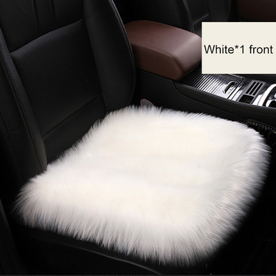 Κάλυμμα καθίσματος αυτοκινήτου από ψεύτικη γούνα Προστατευτικό μαξιλάρι αυτοκινήτου Forros Para Asientos Autos Λούτρινο Χειμερινό Ζεστό Χαλάκι Καθισμάτων για Audi Peugeot