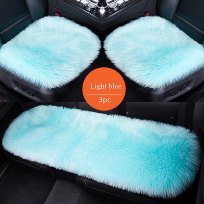 Κάλυμμα καθίσματος αυτοκινήτου από ψεύτικη γούνα Προστατευτικό μαξιλάρι αυτοκινήτου Forros Para Asientos Autos Λούτρινο Χειμερινό Ζεστό Χαλάκι Καθισμάτων για Audi Peugeot