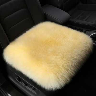 Κάλυμμα καθίσματος αυτοκινήτου από ψεύτικη γούνα Προστατευτικό μαξιλάρι αυτοκινήτου Forros Para Asientos Autos Λούτρινο Χειμερινό Ζεστό Χαλάκι Καθισμάτων για Audi Peugeot