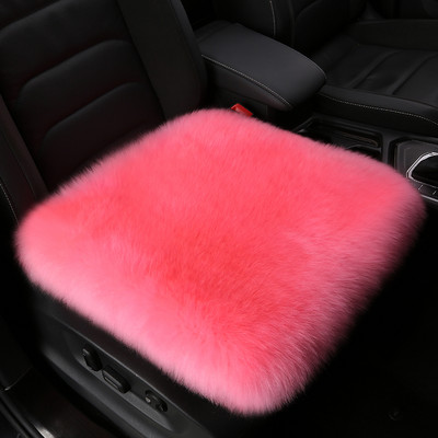 Κάλυμμα καθίσματος αυτοκινήτου από ψεύτικη γούνα Προστατευτικό μαξιλάρι αυτοκινήτου Forros Para Asientos Autos Λούτρινο Χειμερινό Ζεστό Χαλάκι Καθισμάτων για Audi Peugeot