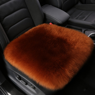 Κάλυμμα καθίσματος αυτοκινήτου από ψεύτικη γούνα Προστατευτικό μαξιλάρι αυτοκινήτου Forros Para Asientos Autos Λούτρινο Χειμερινό Ζεστό Χαλάκι Καθισμάτων για Audi Peugeot