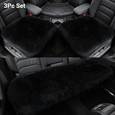 Κάλυμμα καθίσματος αυτοκινήτου από ψεύτικη γούνα Προστατευτικό μαξιλάρι αυτοκινήτου Forros Para Asientos Autos Λούτρινο Χειμερινό Ζεστό Χαλάκι Καθισμάτων για Audi Peugeot