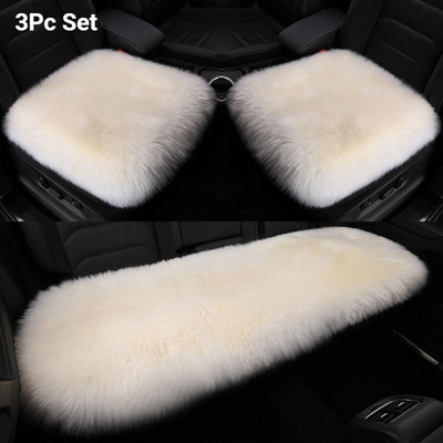 Κάλυμμα καθίσματος αυτοκινήτου από ψεύτικη γούνα Προστατευτικό μαξιλάρι αυτοκινήτου Forros Para Asientos Autos Λούτρινο Χειμερινό Ζεστό Χαλάκι Καθισμάτων για Audi Peugeot