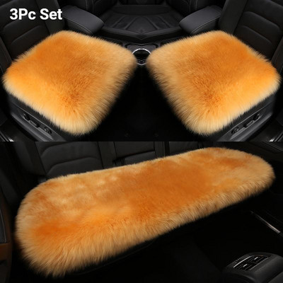 Κάλυμμα καθίσματος αυτοκινήτου από ψεύτικη γούνα Προστατευτικό μαξιλάρι αυτοκινήτου Forros Para Asientos Autos Λούτρινο Χειμερινό Ζεστό Χαλάκι Καθισμάτων για Audi Peugeot
