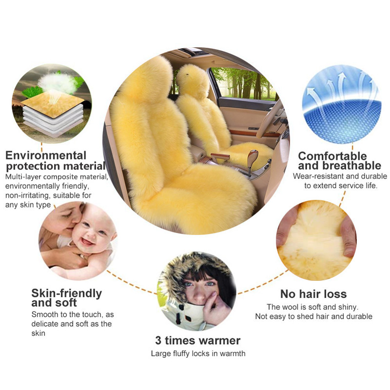 Κάλυμμα καθίσματος αυτοκινήτου από ψεύτικη γούνα Προστατευτικό μαξιλάρι αυτοκινήτου Forros Para Asientos Autos Λούτρινο Χειμερινό Ζεστό Χαλάκι Καθισμάτων για Audi Peugeot