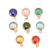 10 komada zlatnih keramičkih perli od nehrđajućeg čelika od porculana, šarenih perli, privjesaka za izradu nakita, različitih boja