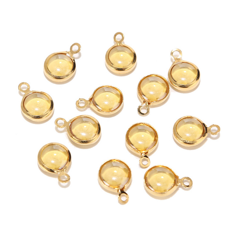 10 komada zlatnih keramičkih perli od nehrđajućeg čelika od porculana, šarenih perli, privjesaka za izradu nakita, različitih boja