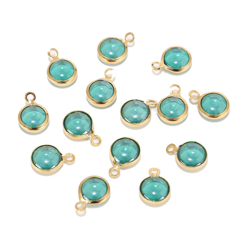 10 komada zlatnih keramičkih perli od nehrđajućeg čelika od porculana, šarenih perli, privjesaka za izradu nakita, različitih boja