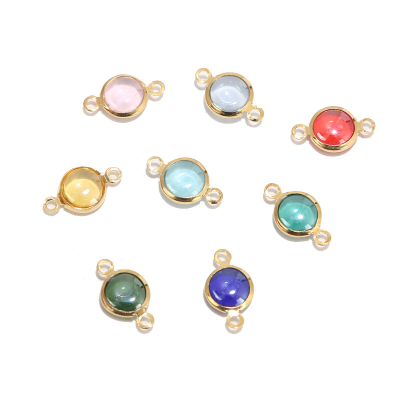 10 komada zlatnih keramičkih perli od nehrđajućeg čelika od porculana, šarenih perli, privjesaka za izradu nakita, različitih boja