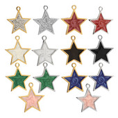 5 komada zlatni emajl od nehrđajućeg čelika bijelo plava ružičasta zvijezda šarm privjesci za djevojčice žene ogrlice pravljenje DIY nalaza