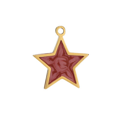 5 komada zlatni emajl od nehrđajućeg čelika bijelo plava ružičasta zvijezda šarm privjesci za djevojčice žene ogrlice pravljenje DIY nalaza