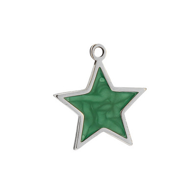 5 komada zlatni emajl od nehrđajućeg čelika bijelo plava ružičasta zvijezda šarm privjesci za djevojčice žene ogrlice pravljenje DIY nalaza