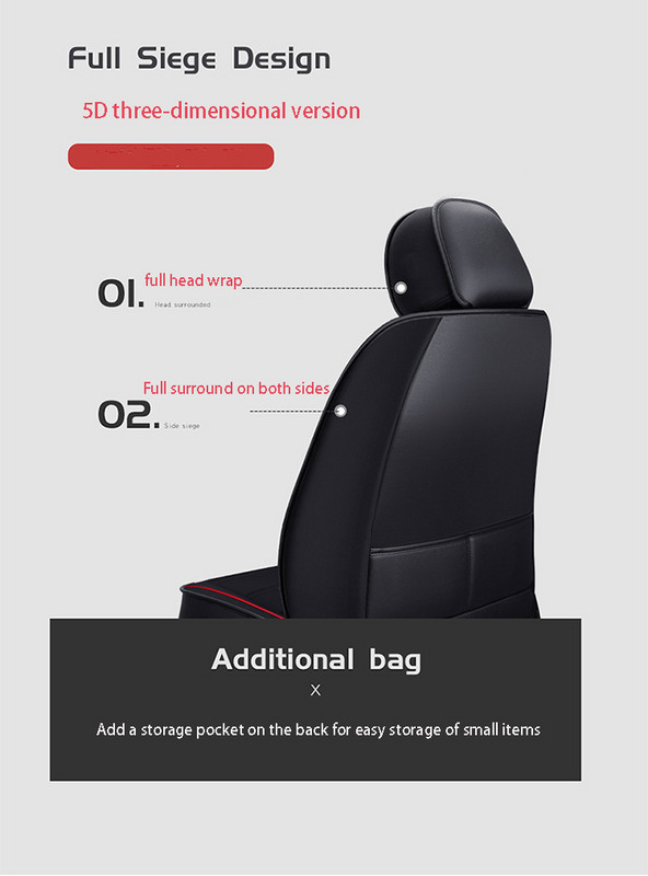 HLFNTF odiniai automobilio sėdynių užvalkalai Universalūs Pilna automobilio sėdynės pagalvė 1 vnt Suderinama su oro pagalve Fit Most Car