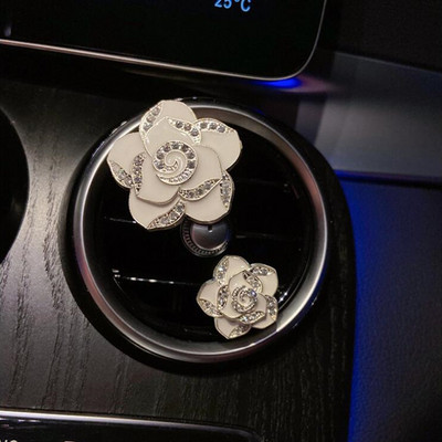 Creative Camellia autós klíma Légkondicionáló klip Dekoratív Aroma Divat Autóbelső Kiegészítők Autós Légfrissítő