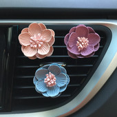 Clip de aerisire cu flori drăguț pentru miros de mașină, arome pentru mașină, odorizant pentru mașină, parfum auto, difuzor de arome pentru mașină, accesoriu auto pentru fete