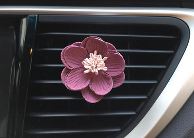 Clip de aerisire cu flori drăguț pentru miros de mașină, arome pentru mașină, odorizant pentru mașină, parfum auto, difuzor de arome pentru mașină, accesoriu auto pentru fete