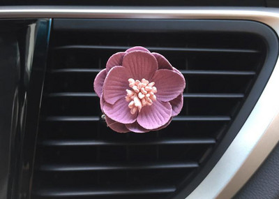 Clip de aerisire cu flori drăguț pentru miros de mașină, arome pentru mașină, odorizant pentru mașină, parfum auto, difuzor de arome pentru mașină, accesoriu auto pentru fete