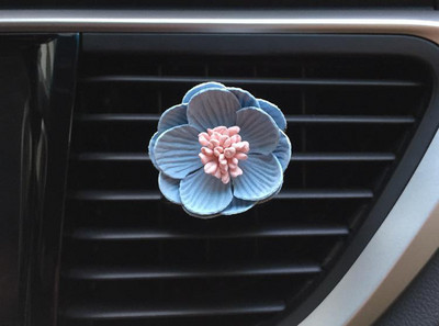 Clip de aerisire cu flori drăguț pentru miros de mașină, arome pentru mașină, odorizant pentru mașină, parfum auto, difuzor de arome pentru mașină, accesoriu auto pentru fete