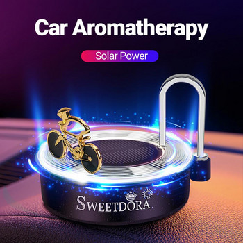 5ml Car Air Perfume Stylish Sturdy Portable Solar Power Auto Car Rotate Aroma for Office Car Perfume Car Aromatherapy