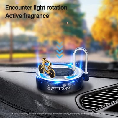 5ml Car Air Perfume Stylish Sturdy Portable Solar Power Auto Car Rotate Aroma for Office Car Perfume Car Aromatherapy