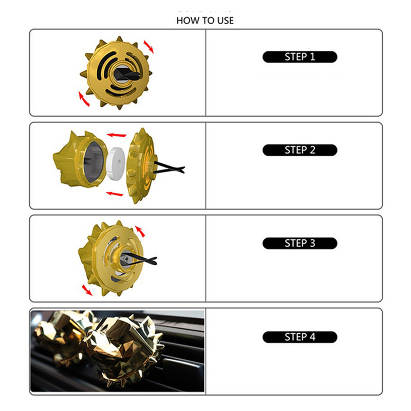 Bulldog Auto Vent Osvježivač zraka Izvrsni Auto Internal Vent Miris Miris Difuzor Mali unutarnji aromaterapijski ukras