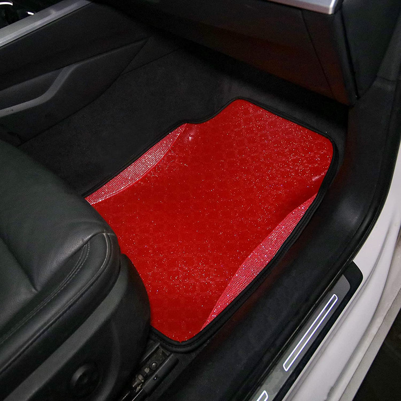 Automatid põrand PUNANE vaip naistele PVC veekindel teemant täiskomplekt sisustustarvikud Bling Universaalne kasutus Lihtne puhastada