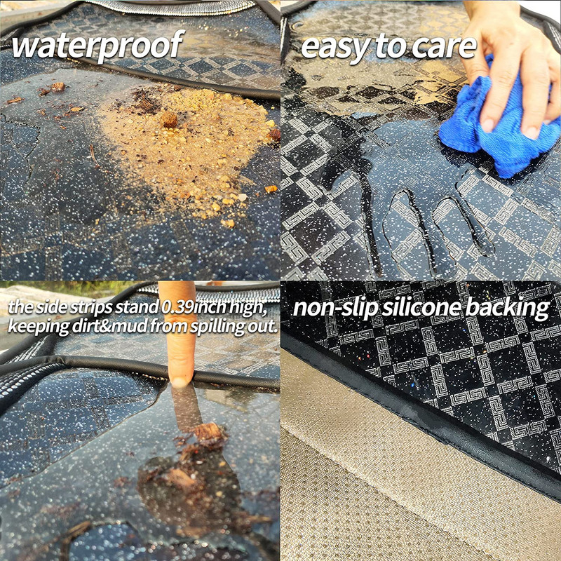 Automatid põrand PUNANE vaip naistele PVC veekindel teemant täiskomplekt sisustustarvikud Bling Universaalne kasutus Lihtne puhastada