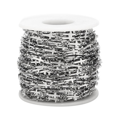 Križni lanac od nehrđajućeg čelika od 1 metra Ručno izrađen lanac za izradu nakita Prodaje se na metre