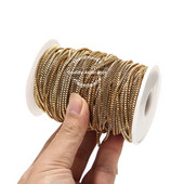 2 metra 2 mm širine od nehrđajućeg čelika zlato ružičasto zlato četvrtasta kutija lančić za žene Izrada ogrlica DIY ručno rađeni nakit