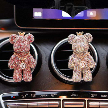 New Charm Bear Освежител за въздух Орнаменти Creative Crystal Diamond Decoration Колие Outlet Car Aromatherapy Accessories