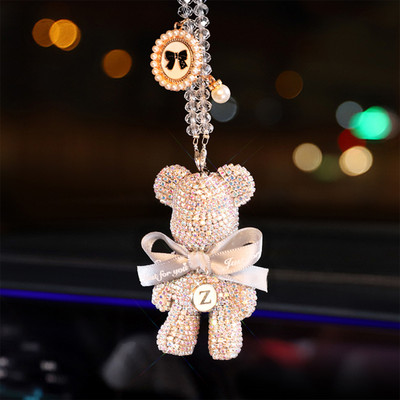 Интериорна декорация на автомобила Автомобилен изход Вентилатор Освежител за въздух Аромат Bling Crystal Bear Парфюм Миризма в автомобила Автоаксесоари