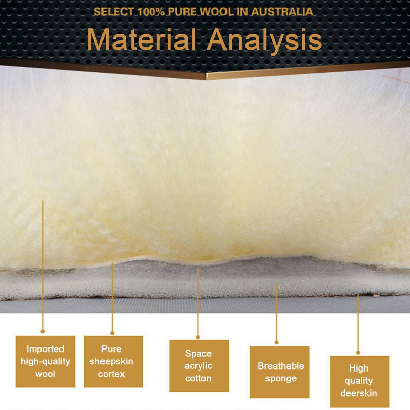 Καλύμματα καθισμάτων αυτοκινήτου πολυτελείας Universal 100% φθινοπωρινό κάλυμμα από δέρμα προβάτου Αυστραλίας Εσωτερικό Χειμώνα Αξεσουάρ καθισμάτων από γούνα αυτοκινήτου Ζεστό