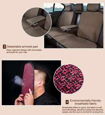 5-9 κιτ κάλυμμα καθισμάτων αυτοκινήτου γενικά καλύμματα αυτοκινήτου Κάλυμμα μαξιλαριού τεσσάρων εποχών Εσωτερικό αξεσουάρ αυτοκινήτου