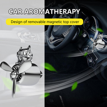 Creative Car Perfume Decoration Περιστρεφόμενη προπέλα Έξοδος αυτοκινήτου Άρωμα Magnetic Design Dog Pilot Auto Interior Accessories