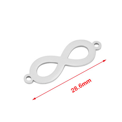 5db Infinity Connector Charms rozsdamentes acél arany 8 medál varrat karkötő ékszerkészítés