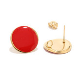 6 komada zlatnih okruglih klinova od nehrđajućeg čelika od 18 mm Konektor za naušnice za naušnice za diy izradu naušnica s otvorenim prstenom