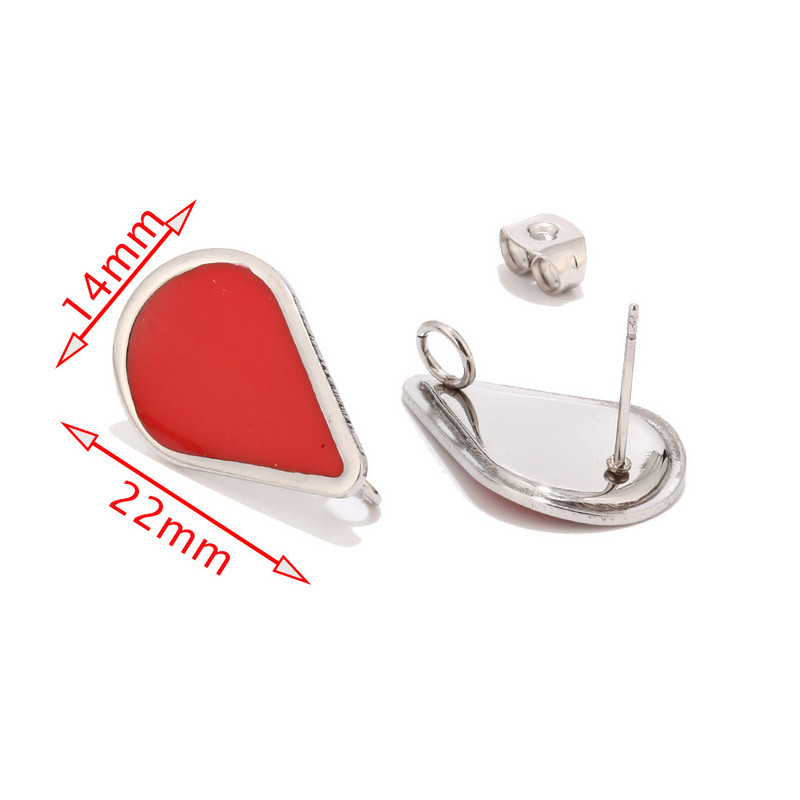 6 komada zlatnih naušnica u obliku kapljice 14x22 mm od nehrđajućeg čelika, geometrijskih naušnica s kapljicama u obliku kapljice, s petljom