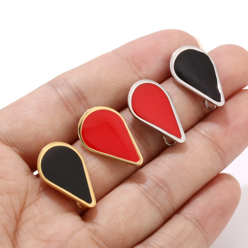 6 komada zlatnih naušnica u obliku kapljice 14x22 mm od nehrđajućeg čelika, geometrijskih naušnica s kapljicama u obliku kapljice, s petljom