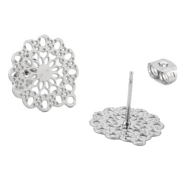 20 kom 15 mm boemski okrugli stupovi za naušnice, koncentrični krugovi, naušnice s nitnama u etničkom stilu Pronalaženje komponente nakita